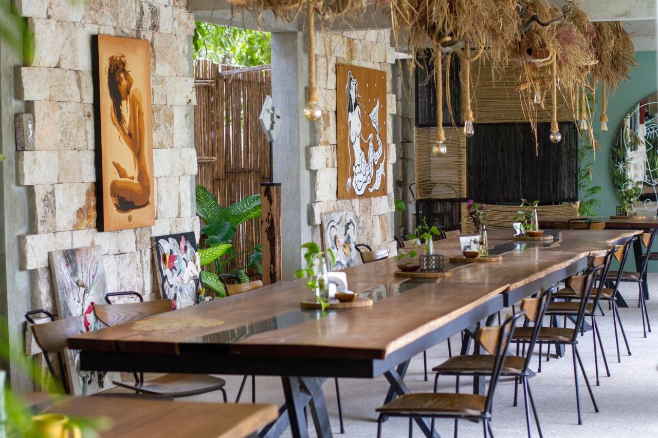Hotel Makaaba Eco-Boutique Bacalar Exteriör bild The restaurant at the resort