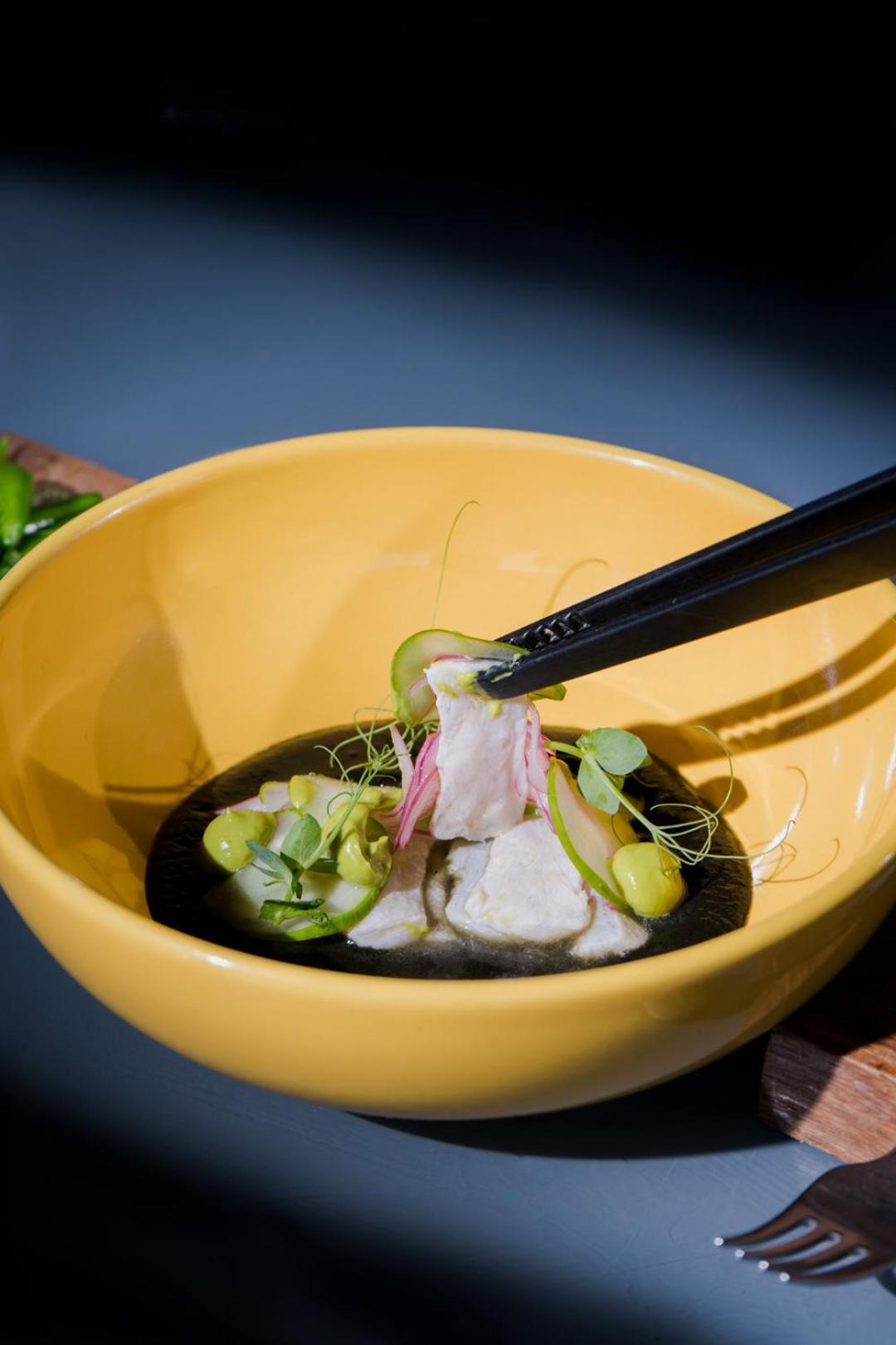 Hotel Makaaba Eco-Boutique Bacalar Exteriör bild A bowl of ceviche
